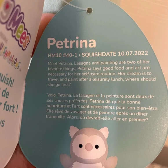 NWT 10” Petrina Hugmee Squishmallow - Picture 3 of 3